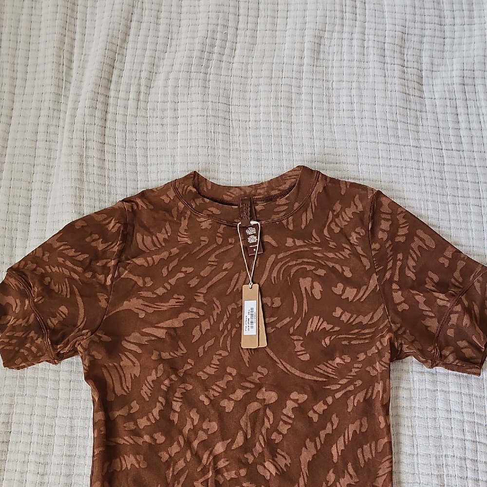 SKIMS Chocolate Swirl Blouse